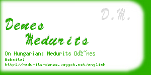 denes medurits business card